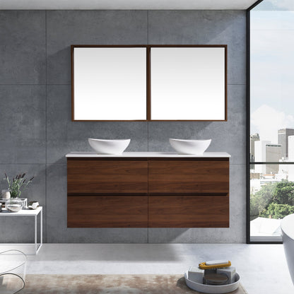 MELA - CLARK 1800 Walnut Wall Hung Vanity with 4 DrawersVanities – available at Bathroom City Perth