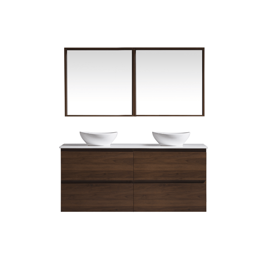 MELA - CLARK 1800 Walnut Wall Hung Vanity with 4 Drawers - Vanities - from our - MELA - supplier–available at Bathroom City Perth