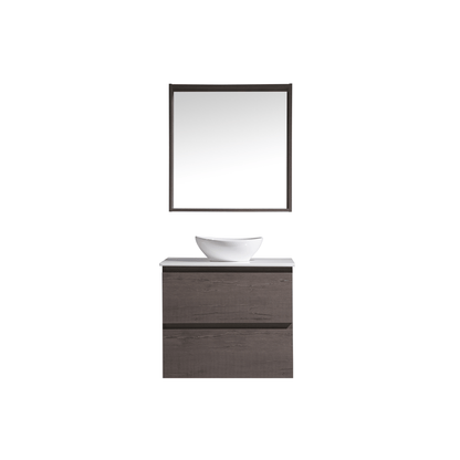 MELA - CLARK 600 Dracula Oak Wall Hung Vanity with 2 Drawers - Vanities - from our - MELA - supplier–available at Bathroom City Perth