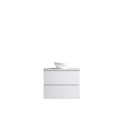 MELA - CLARK 600 Gloss White Wall Hung Vanity with 2 Drawers  from our - MELA - supplier–available at Bathroom City Perth