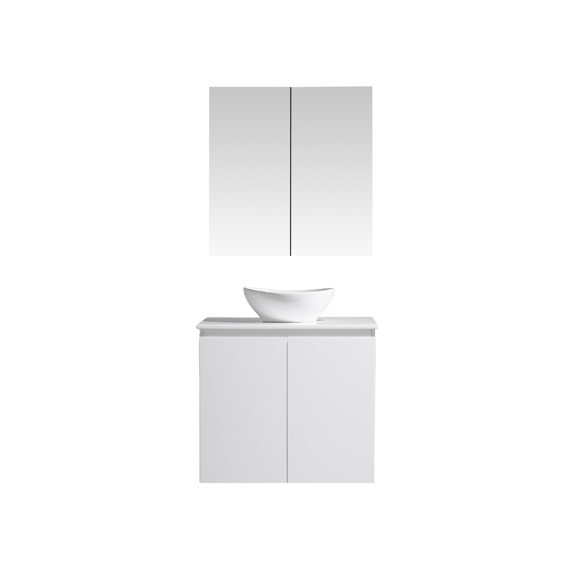 MELA - CLARK 750 Gloss White Wall Hung Vanity with 2 Doors - Vanities - from our - MELA - supplier–available at Bathroom City Perth
