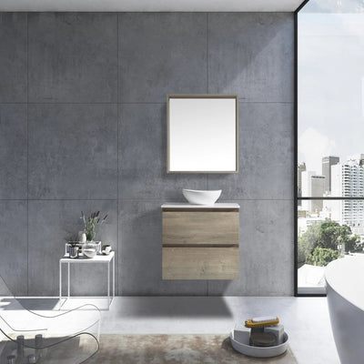 MELA - CLARK 750 Sorrento Oak Wall Hung Vanity with 2 Drawers-Vanities-from our-MELA-supplier–available at Bathroom City Perth