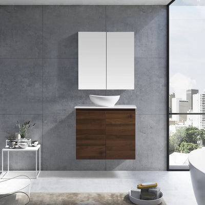 MELA - CLARK 750 Walnut Wall Hung Vanity with 2 Doors-Vanities-from our-MELA-supplier–available at Bathroom City Perth