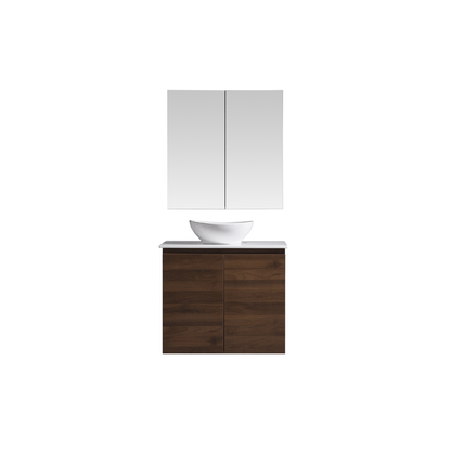 MELA - CLARK 750 Walnut Wall Hung Vanity with 2 Doors - Vanities - from our - MELA - supplier–available at Bathroom City Perth