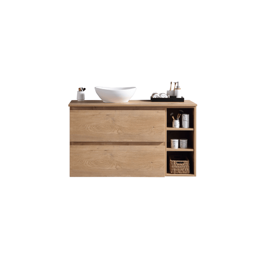 MELA - CLARK 900 Snafell Wall Hung Vanity with 2 Drawers and Open Shelves - Vanities - from our - MELA - supplier–available at Bathroom City Perth