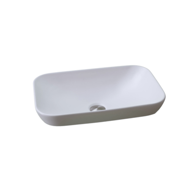MELA DEBBA half inset vanity basin for modern bathroom vanity installations – available at Bathroom City Perth