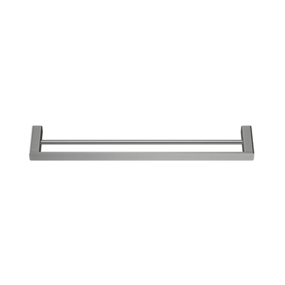 MELA - FLOVA 600 Double Towel Rail Brushed Nickel Accessories – available at Bathroom City Perth