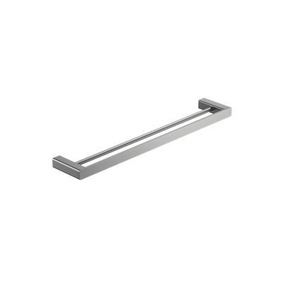 MELA - FLOVA 600 Double Towel Rail Brushed Nickel Accessories – available at Bathroom City Perth