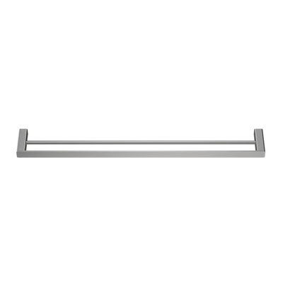 MELA - FLOVA 800 Double Towel Rail Brushed Nickel Accessories – available at Bathroom City Perth