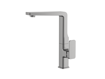 MELA - FLOVA Gooseneck Kitchen Mixer Brushed Nickel - Tapware - from our - MELA - supplier–available at Bathroom City Perth