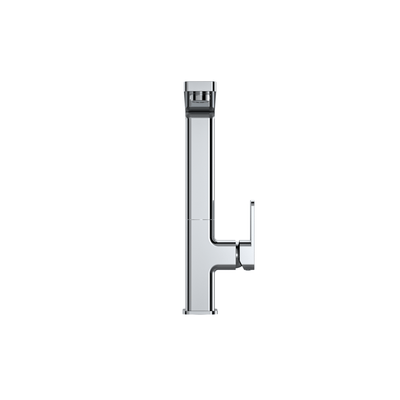 MELA FLOVA chrome gooseneck kitchen mixer tap for modern kitchens – available at Bathroom City Perth