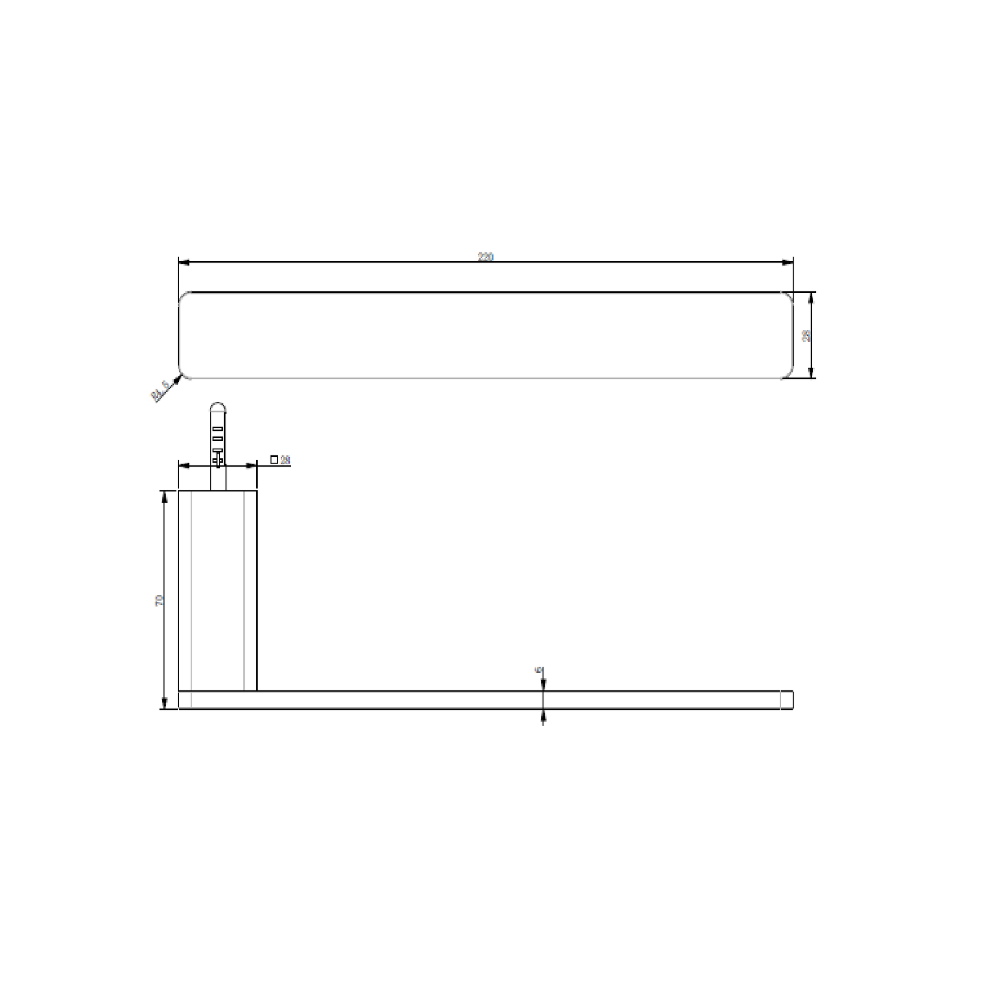 MELA - FLOVA Hand Towel Rail Brushed NickelAccessories – available at Bathroom City Perth