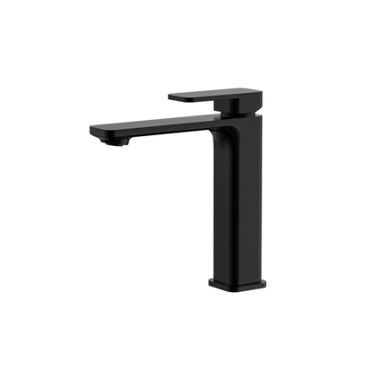 MELA - FLOVA Medium Basin Mixer BlackTapware – available at Bathroom City Perth