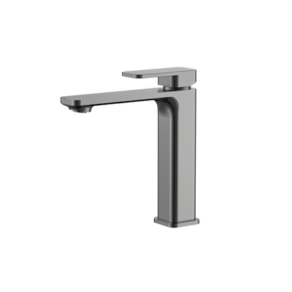 MELA - FLOVA Medium Basin Mixer Brushed NickelTapware – available at Bathroom City Perth