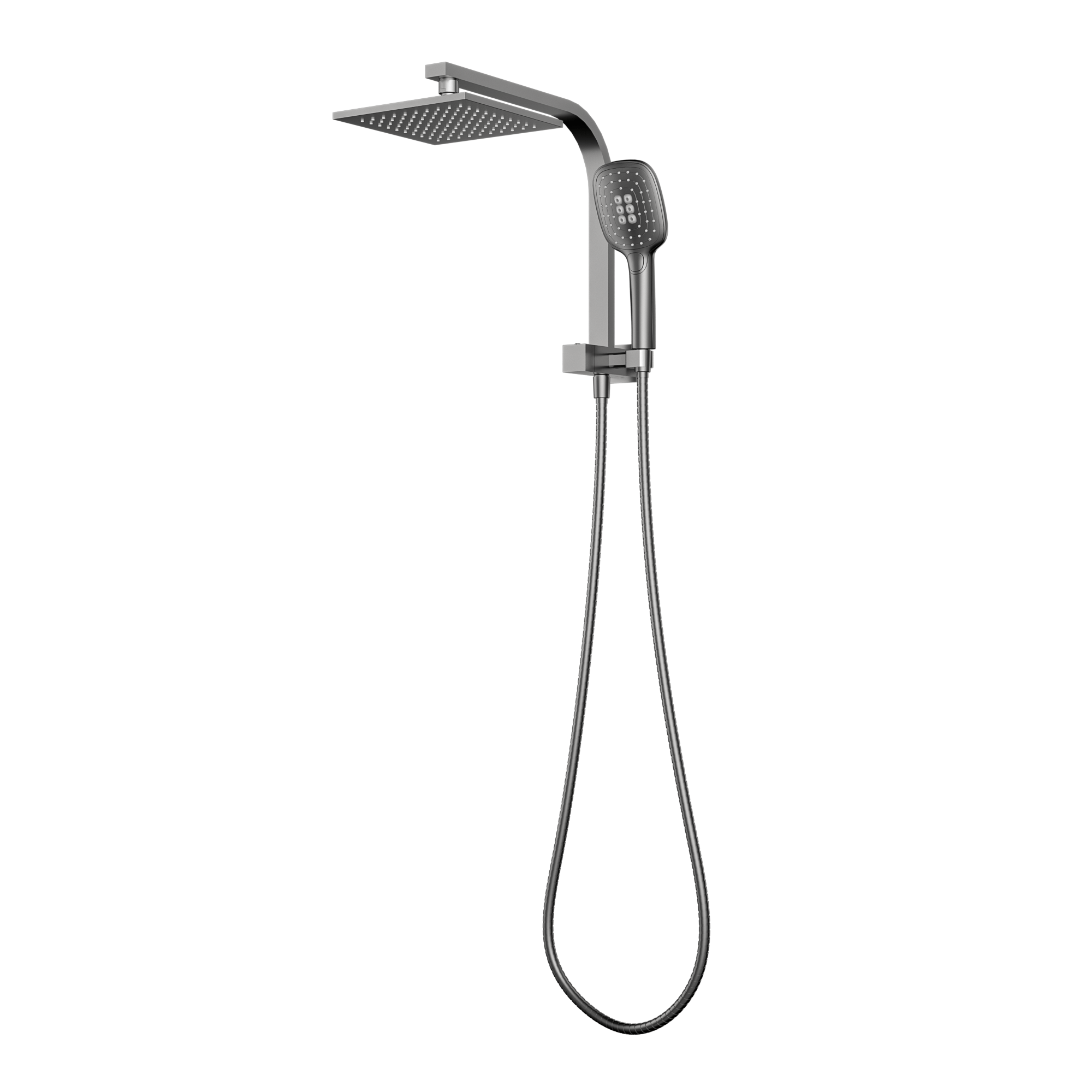 MELA - FLOVA Twin Combo Shower Set without Rail Brushed NickelTapware – available at Bathroom City Perth