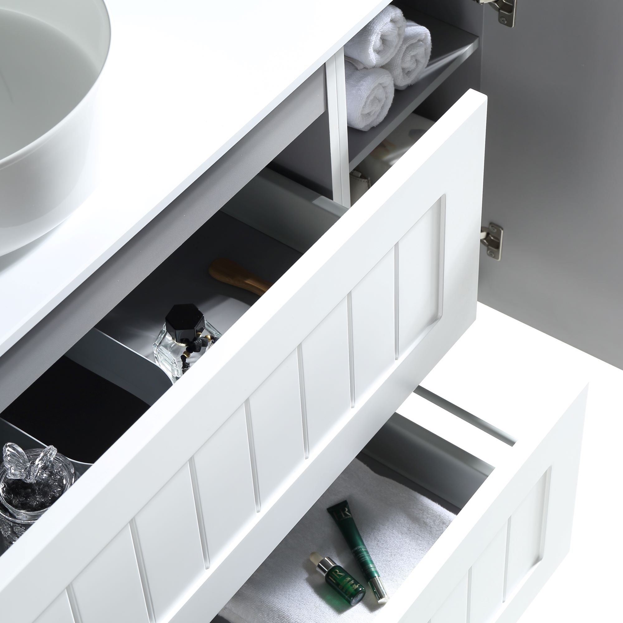 MELA - HAMPTON 1050 Matt White Wall Hung Vanity with Door & DrawersVanities – available at Bathroom City Perth