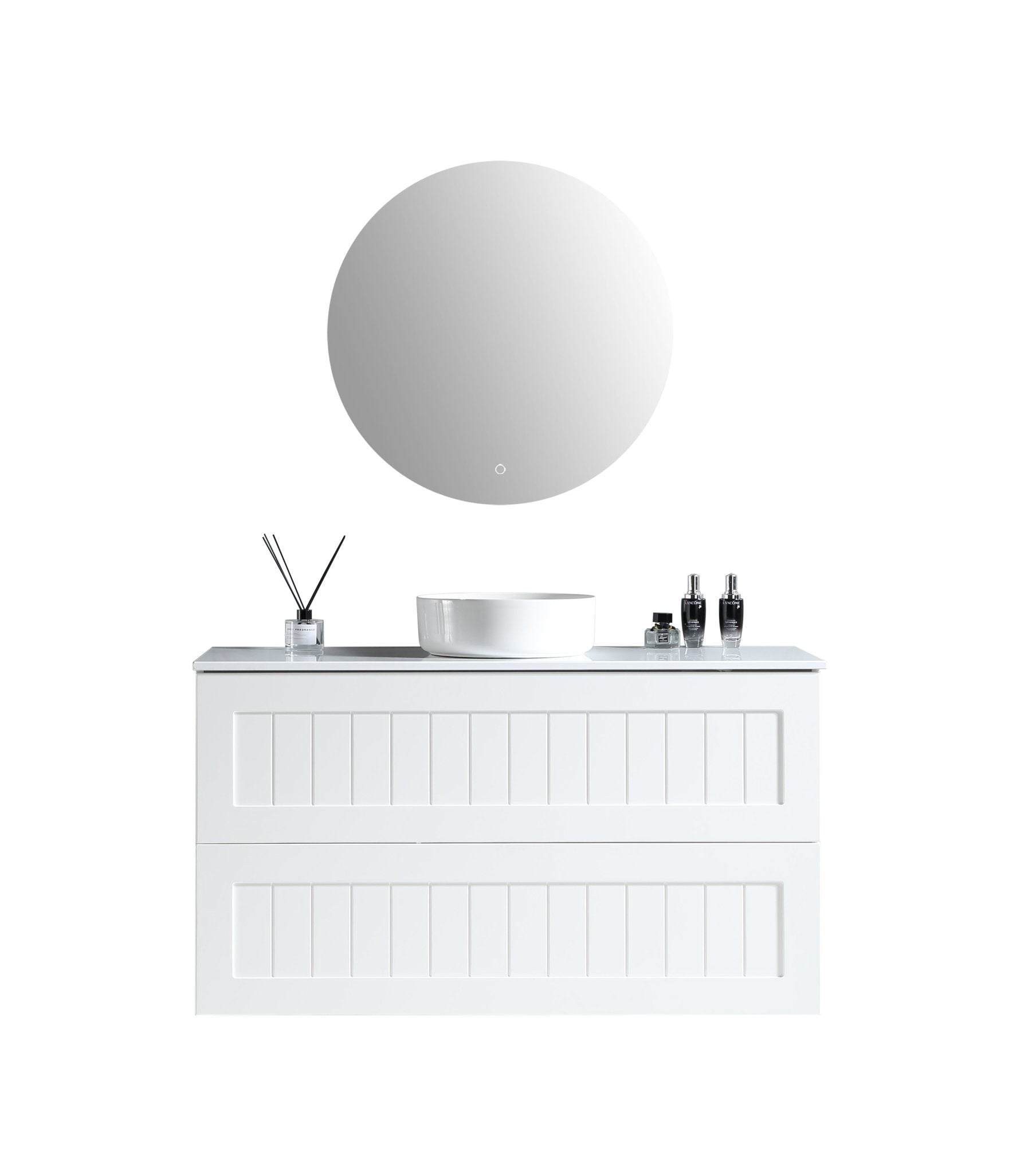 MELA - HAMPTON 1200 Matt White Wall Hung Vanity with Drawers - Vanities - from our - MELA - supplier–available at Bathroom City Perth