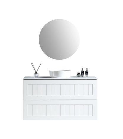 MELA - HAMPTON 1200 Matt White Wall Hung Vanity with Drawers - Vanities - from our - MELA - supplier–available at Bathroom City Perth