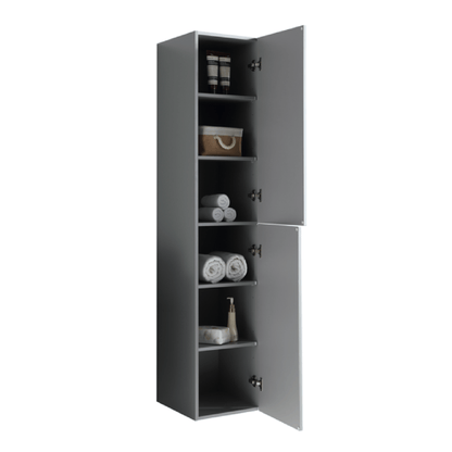 MELA - HAMPTON 400 Matt Grey Wall Hung TallboyVanities – available at Bathroom City Perth
