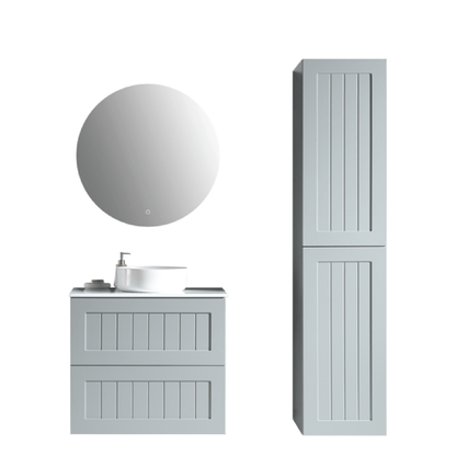 MELA - HAMPTON 600 Matt Grey Wall Hung Vanity with DrawersVanitiesMELABathroom City from Mela – available at Bathroom City Perth