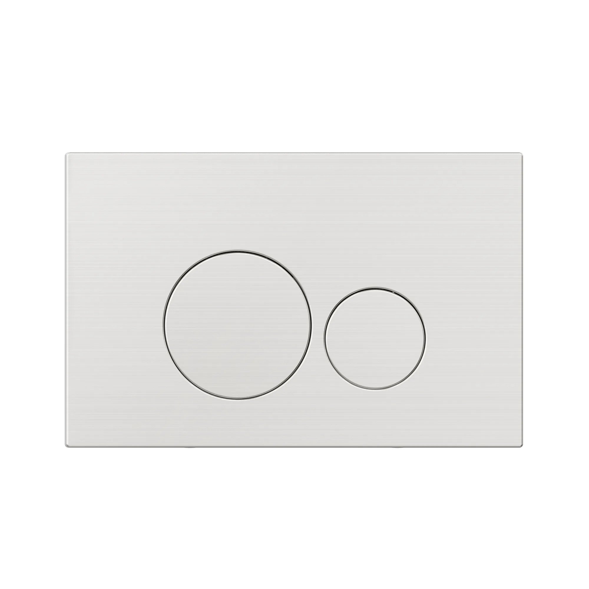 MELA - In Wall Toilet Button Round Brushed Nickel-Toilets Hardware-from our-MELA-supplier–available at Bathroom City Perth