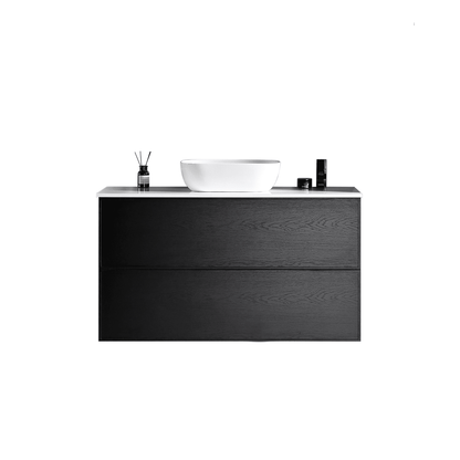 MELA - MILANO 1200 Black Oak Wall Hung Vanity with Drawers - Vanities - from our - MELA - supplier–available at Bathroom City Perth