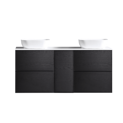 MELA - MILANO 1500 Black Oak Wall Hung Vanity with Door & 2 Drawers - from our MELA supplier–available at Bathroom City Perth