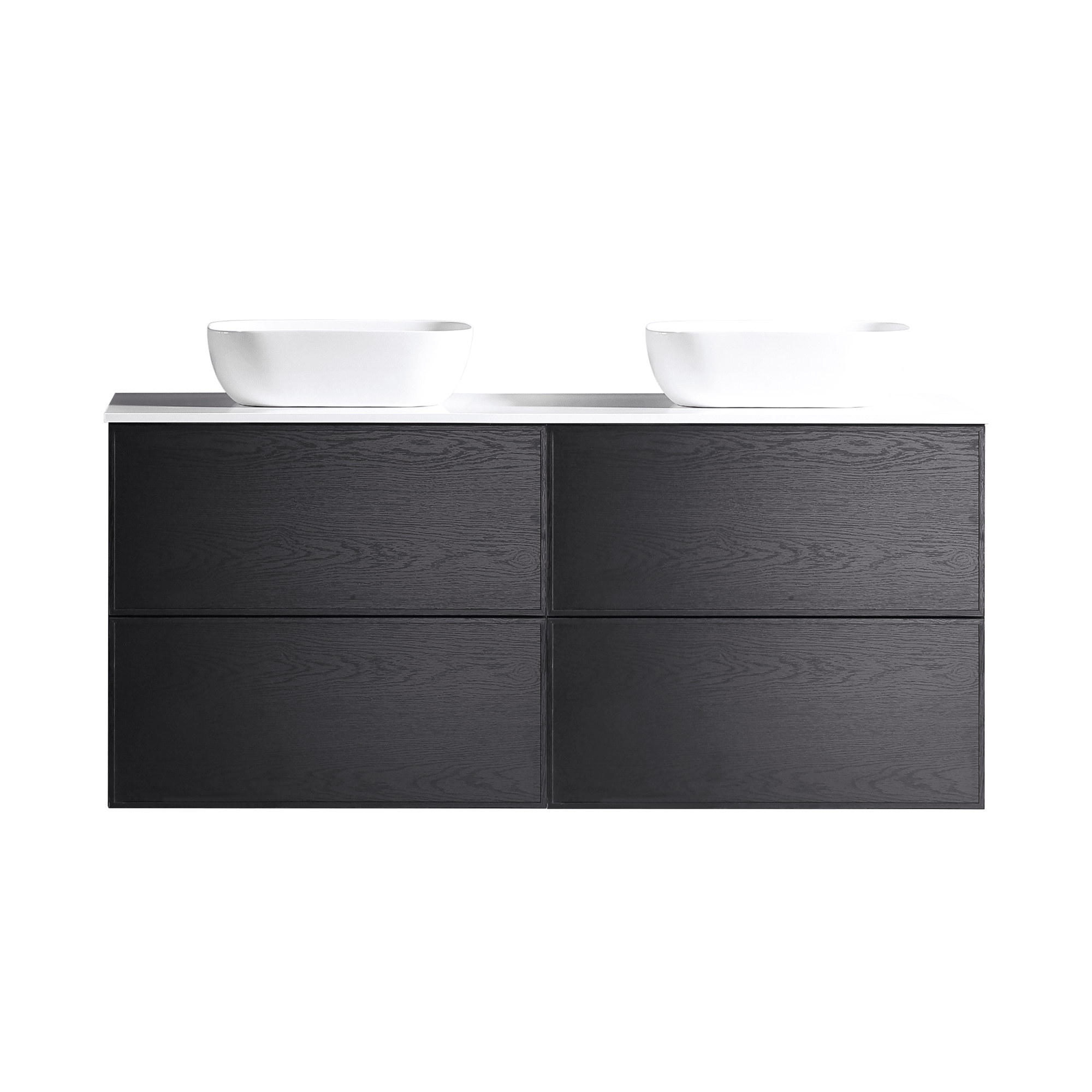 MELA - MILANO 1500 Black Oak Wall Hung Vanity with Drawers -  from our - MELA - supplier–available at Bathroom City Perth