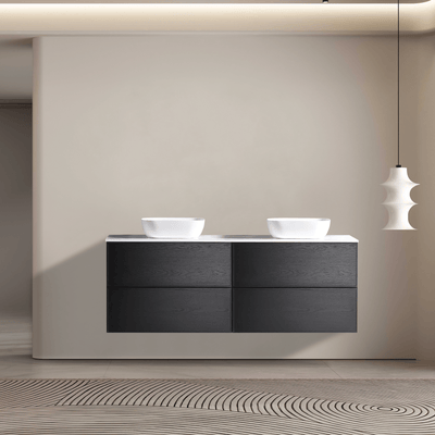 MELA - MILANO 1800 Black Oak Wall Hung Vanity with Drawers - Vanities - from our - MELA - supplier–available at Bathroom City Perth
