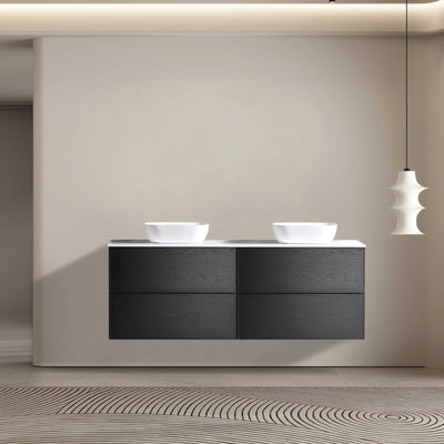 MELA - MILANO 1800 Black Oak Wall Hung Vanity with Drawers-Vanities-from our-MELA-supplier–available at Bathroom City Perth