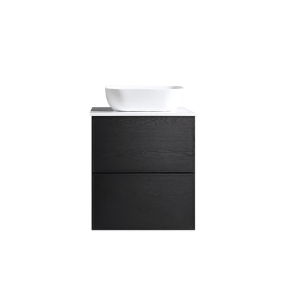 MELA - MILANO 600 Black Oak Wall Hung Vanity with Drawers - Vanities - from our - MELA - supplier–available at Bathroom City Perth