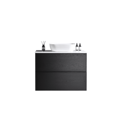 MELA - MILANO 900 Black Oak Wall Hung Vanity with Drawers  from our - MELA - supplier–available at Bathroom City Perth