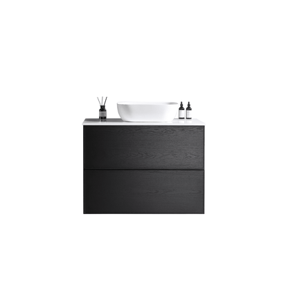 MELA - MILANO 900 Black Oak Wall Hung Vanity with Drawers - Vanities - from our - MELA - supplier–available at Bathroom City Perth