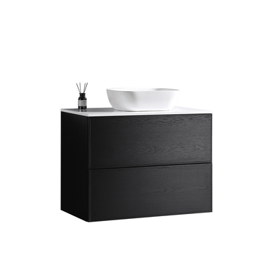 MELA - MILANO 900 Black Oak Wall Hung Vanity with Drawers  from our - MELA - supplier–available at Bathroom City Perth