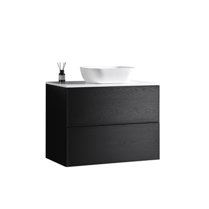 MELA - MILANO 900 Black Oak Wall Hung Vanity with Drawers - Vanities - from our - MELA - supplier–available at Bathroom City Perth