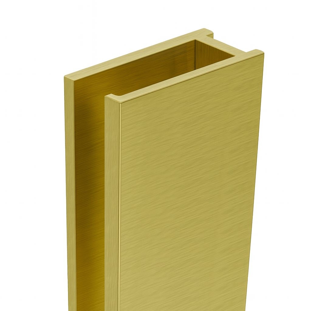 MELA - Morris Shower Screen U Channel Brushed Brass Shower Screen Hardware from our MELA supplier – available at Bathroom City Perth