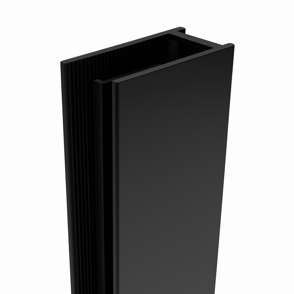 MELA - Morris Shower Screen U Channel Matt Black Shower Screen Hardware from our MELA supplier – available at Bathroom City Perth