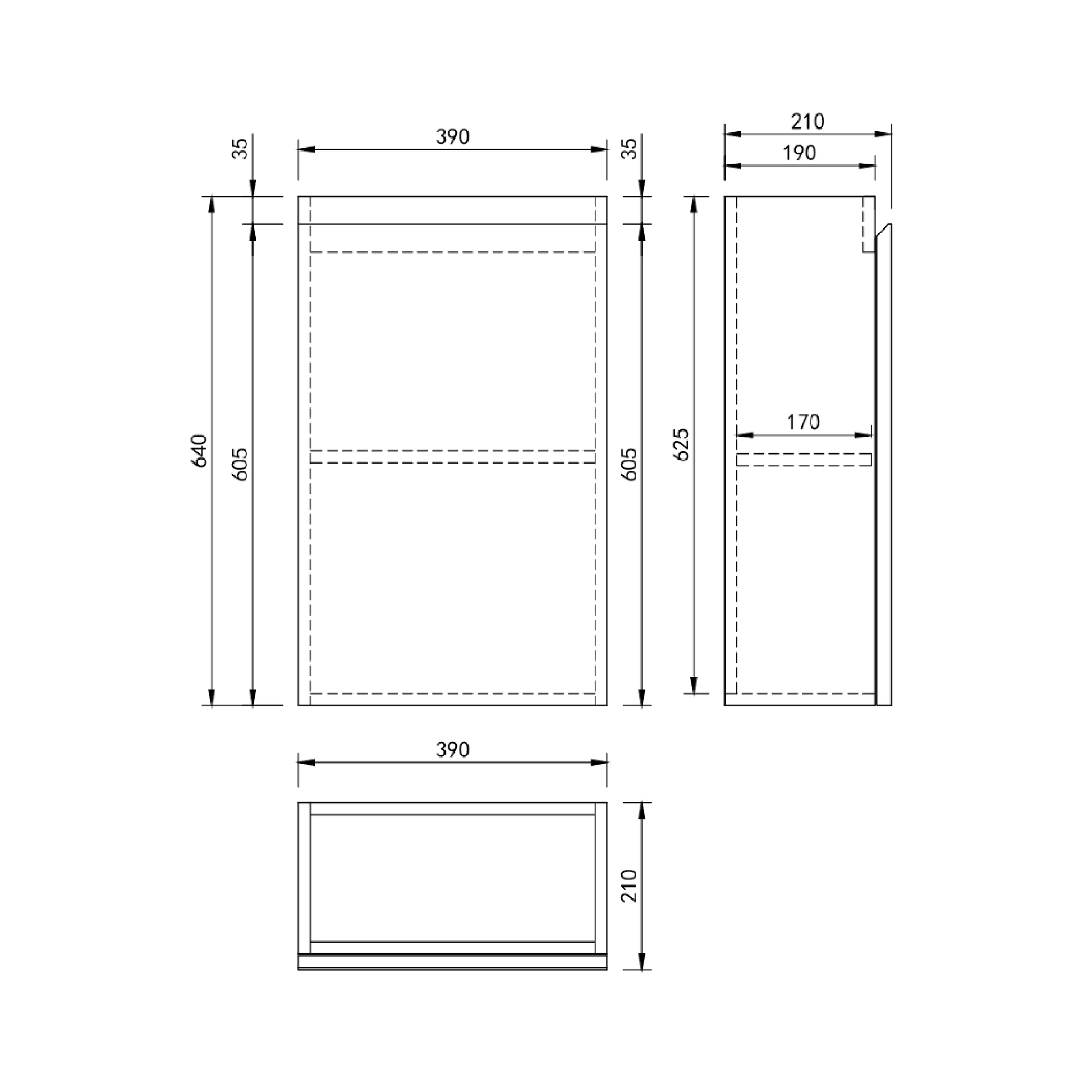 MELA - MOSES 400 Snafell Wall Hung Powder Room Vanity with DoorVanities – available at Bathroom City Perth