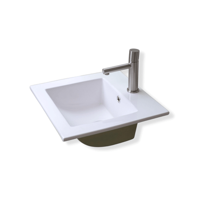 MELA MYRA inset vanity basin for modern bathroom vanity installations – available at Bathroom City Perth