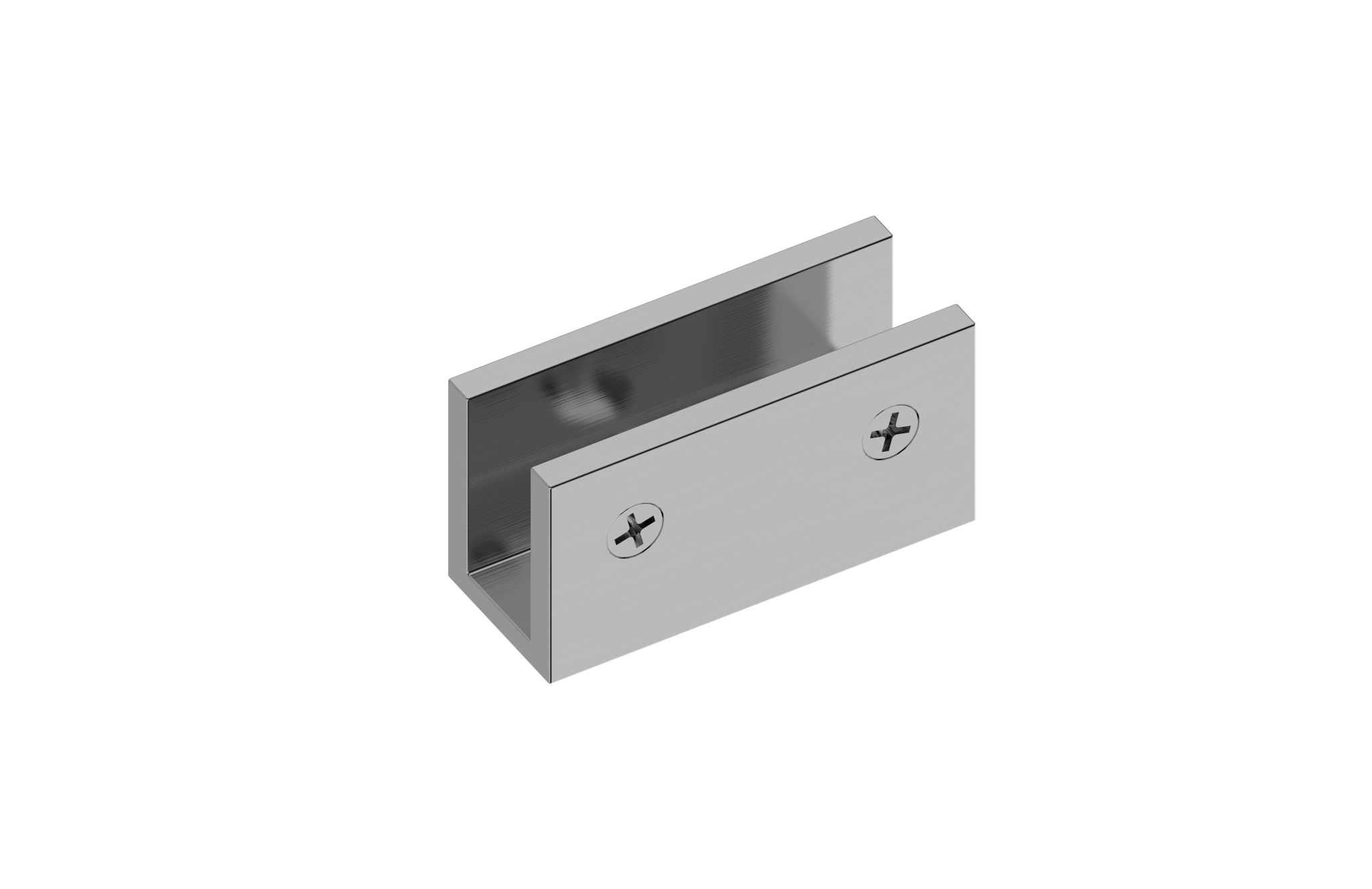 MELA - Option Set for Shower Panel U Brackets Brushed Nickel x 3 Shower Screen Hardware from our MELA supplier – available at Bathroom City Perth