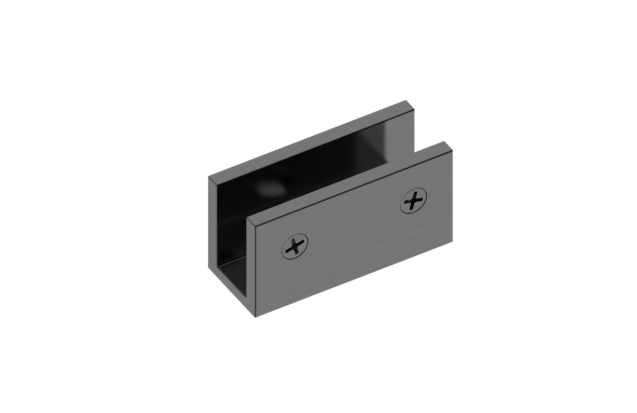 MELA - Option Set for Shower Panel U Brackets Gun Metal x3 Shower Screen Hardware from our MELA supplier – available at Bathroom City Perth