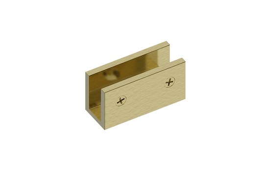 MELA - Option Set for Shower Panel U BracketsBrushed Brass x3 Shower Screen Hardware from our MELA supplier – available at Bathroom City Perth