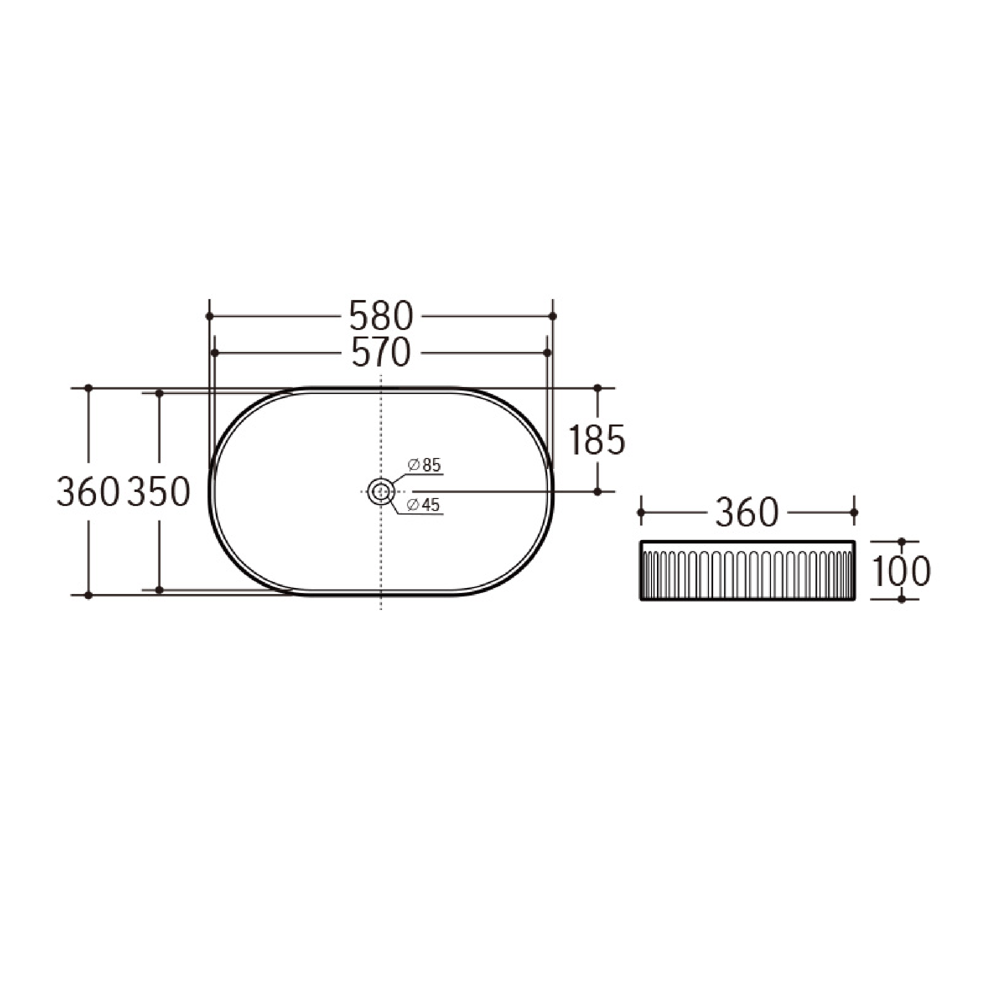 MELA - OVALI Above Counter BasinBasins – available at Bathroom City Perth
