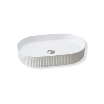 MELA OVALI double above counter vanity basin option set for double vanity installations – available at Bathroom City Perth