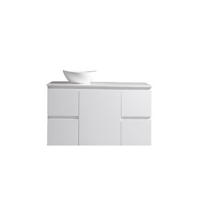 MELA - PADDY 1200 Gloss White Wall Hung Vanity with Door & Drawers - from our MELA supplier–available at Bathroom City Perth