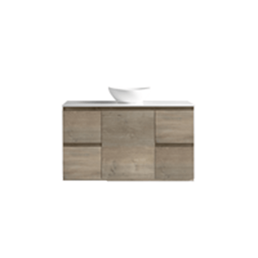 MELA - PADDY 1200 Sorrento Oak Wall Hung Vanity with Door & Drawers - Vanities - from our - MELA - supplier–available at Bathroom City Perth