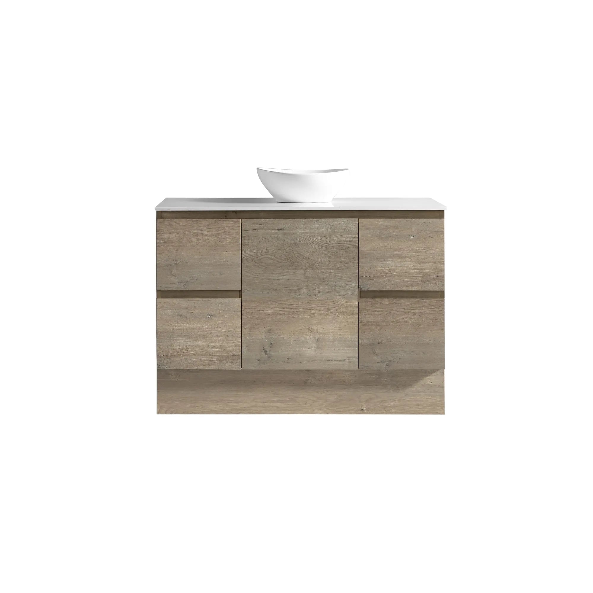 MELA - PADDY 1200 Sorrento Oak Wall Hung Vanity with Door & Drawers-Vanities-from our-MELA-supplier–available at Bathroom City Perth