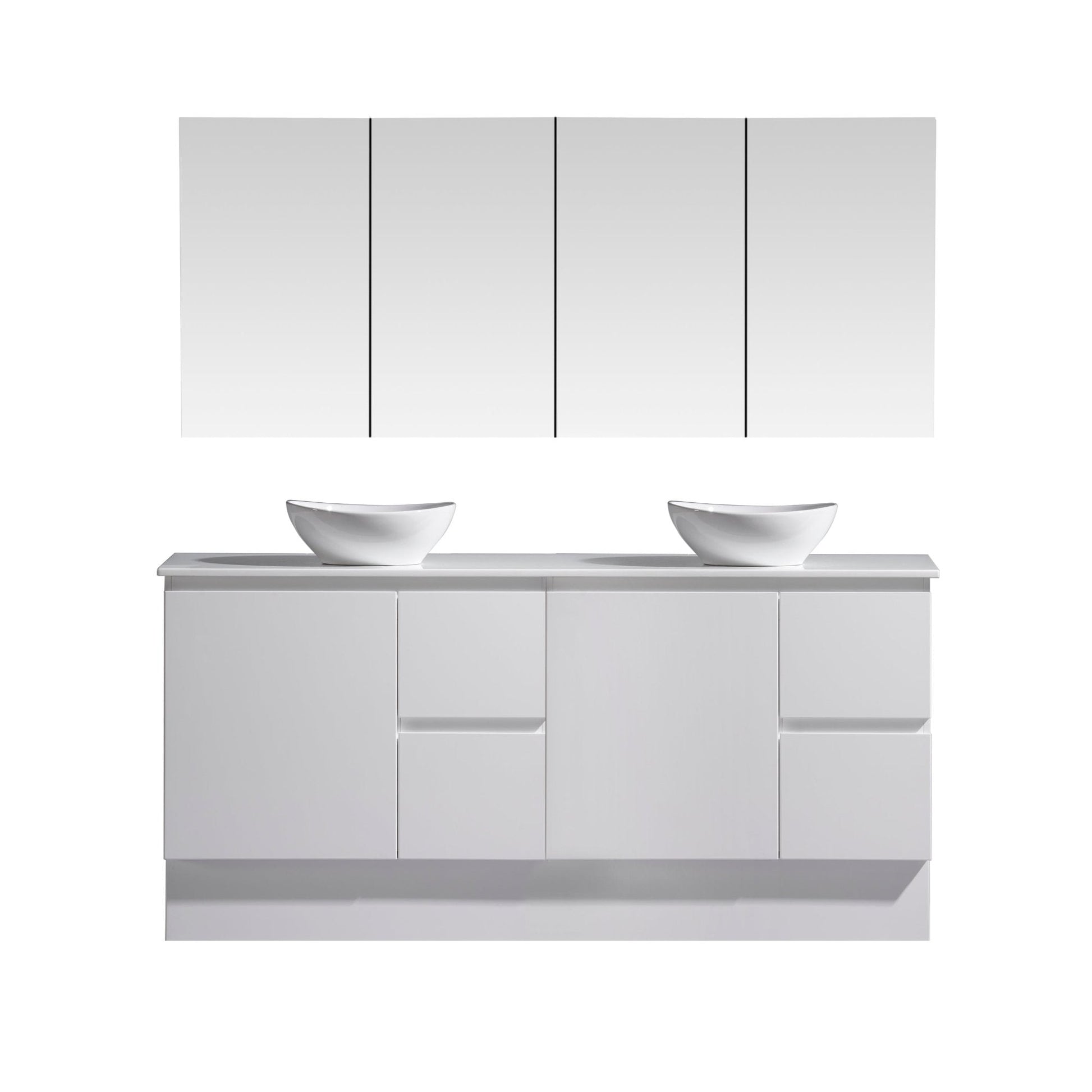 MELA - PADDY 1500 Gloss White Wall Hung Vanity with Door & DrawersVanities – available at Bathroom City Perth