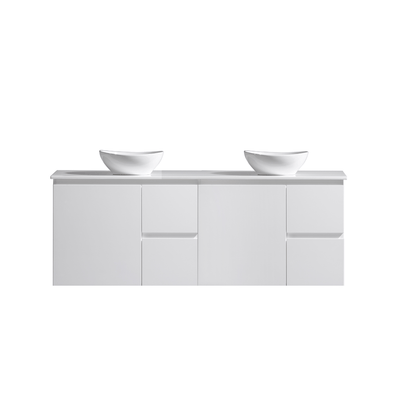 MELA - PADDY 1800 Gloss White Wall Hung Vanity with Door & Drawers from our MELA supplier available at Bathroom City Perth