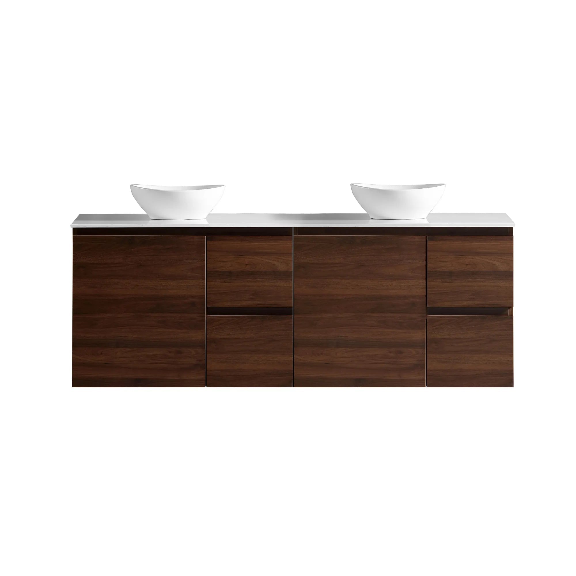 MELA - PADDY 1800 Walnut Wall Hung Vanity with Door & Drawers-Vanities-from our-MELA-supplier–available at Bathroom City Perth